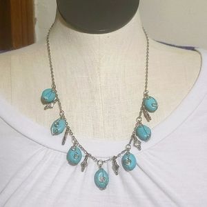 Howlite Necklace & Bracelet Set - Hand Crafted - Wire Wrapped Jewelry